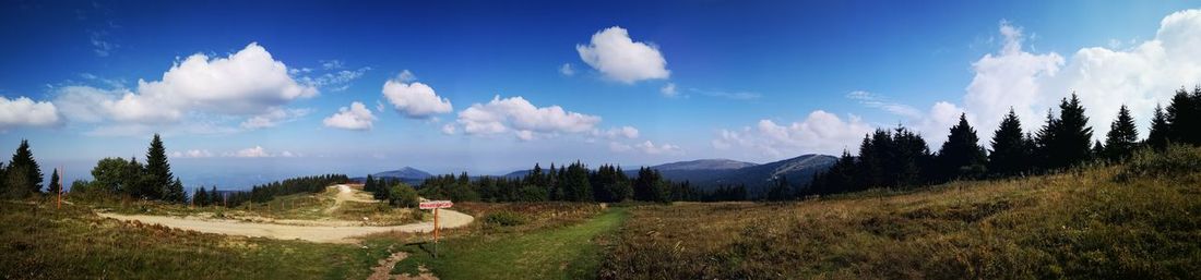 Panoramic view of landscape against sky