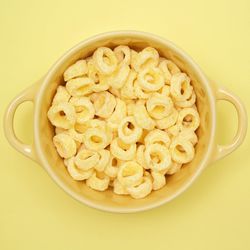 Directly above shot of noodles in bowl