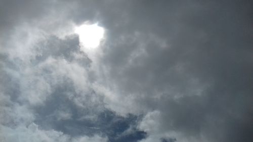 Low angle view of cloudy sky