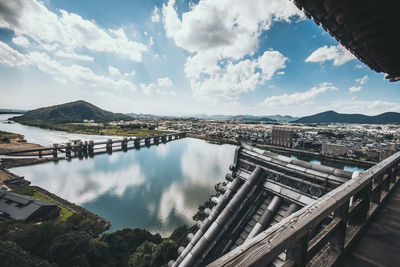 Panoramic view of city against sky