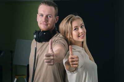 Portrait of a smiling young couple