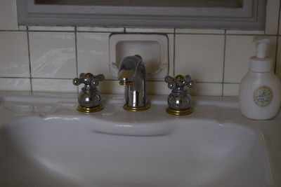 Close-up of faucet