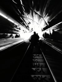 Train on railroad station platform