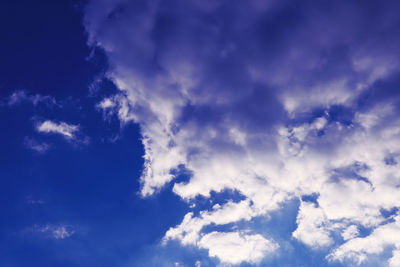 Low angle view of clouds in sky