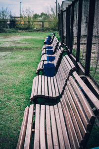 Empty seats in park