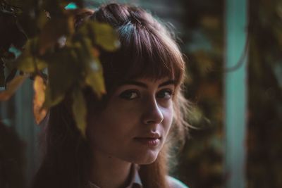 Close-up of young woman