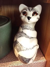 High angle view of tiled floor