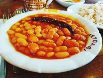 Close-up of food in plate