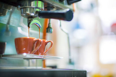 Close-up of coffee cups