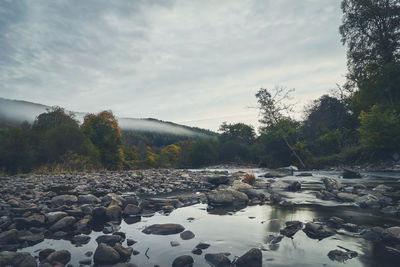 Scenic view of river against sky