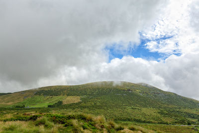 Low angle view of mountain against sky