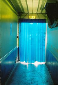 Closed door of house