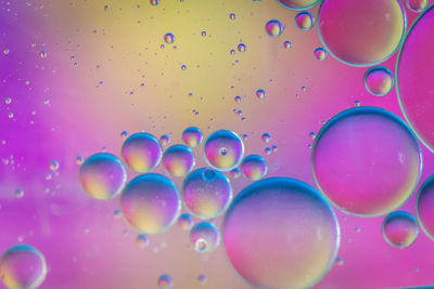 Close-up of bubbles in water