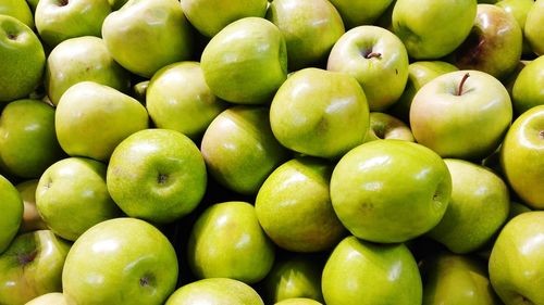 Detail shot of green apples