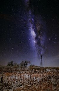 Scenic view of star field at night