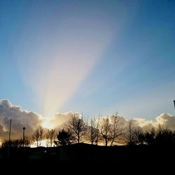 Scenic view of landscape against sky at sunset