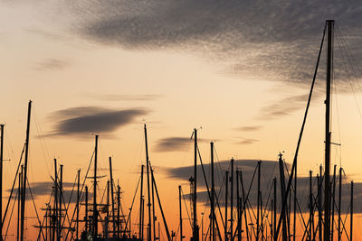 Sailboat against sky during sunset