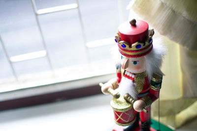 Close-up of nutcracker soldier 