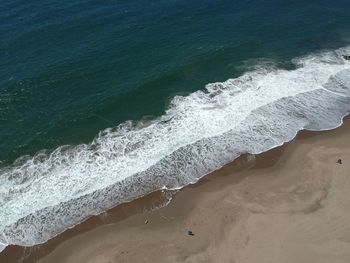 High angle view of beach