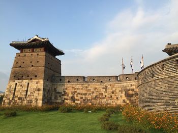 View of fort against sky