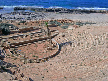 High angle view of beach