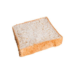 Close-up of bread against white background