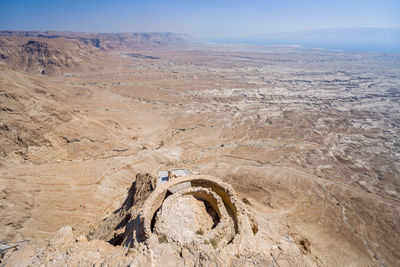 Israel, vestige of the ancient palace on the masada fortress near the dead sea