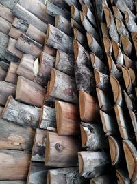 Full frame shot of firewood