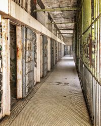 Empty corridor of building