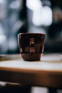 Close-up of coffee on table