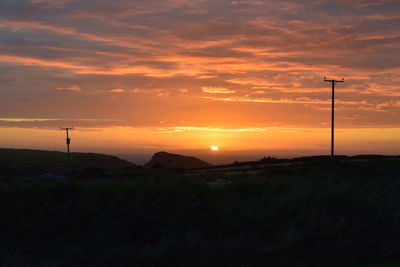 Sunset over landscape