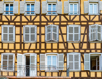 Old window on the vintage house, strasbourg, france