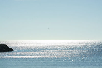 View of sea against clear sky