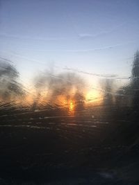 Scenic view of sky seen through glass window