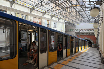 Train at railroad station