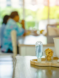 Close-up of drink on table at restaurant