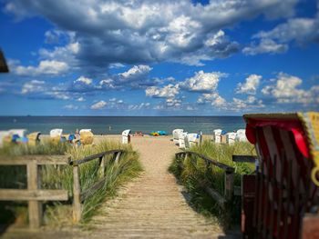 Scenic view of sea against sky