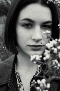 Close-up portrait of woman