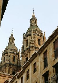 Low angle view of church against clear sky