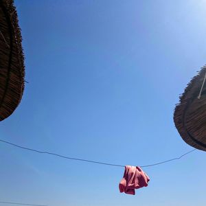 Low angle view of clear blue sky