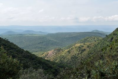 Scenic crater against sky, oloroka mountain range, kenya