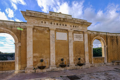 Low angle view of historical building