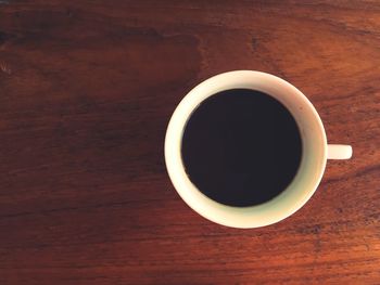 Directly above shot of coffee on table