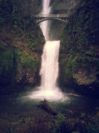 Scenic view of waterfall