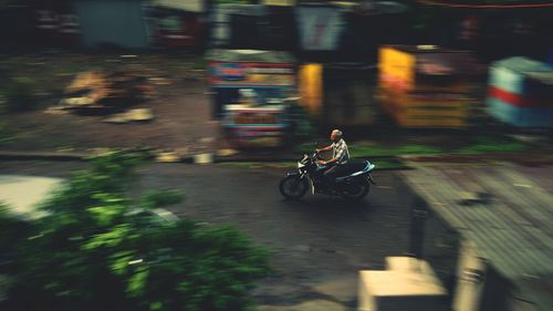 Cars moving on road