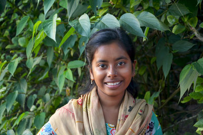 Portrait of a smiling young woman