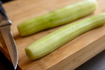 Close-up of vegetables on cutting board