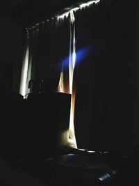 Illuminated lamp at home
