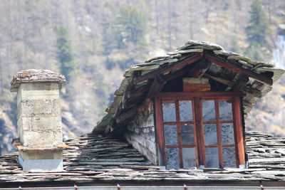 Low angle view of old abandoned building