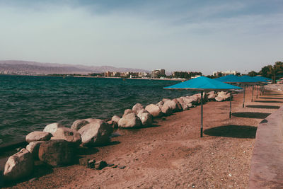 Panoramic view of sea against sky